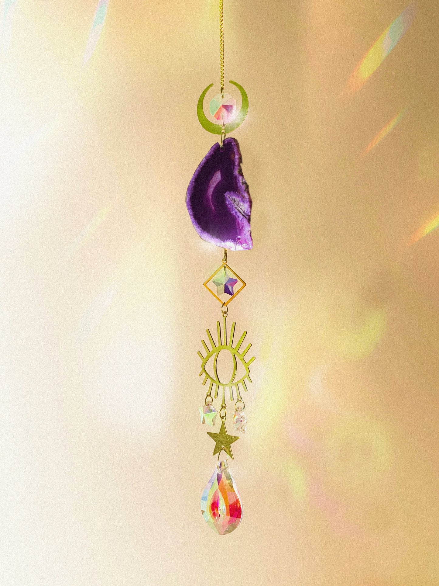 Purple Agate Eye Suncatcher